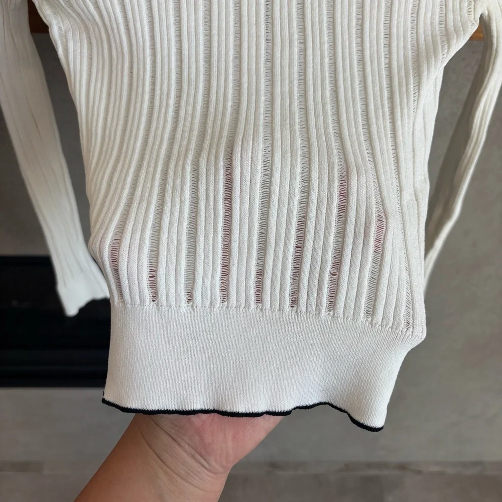 Pinko Long Sleeves Cable Cardigan, Size XS
